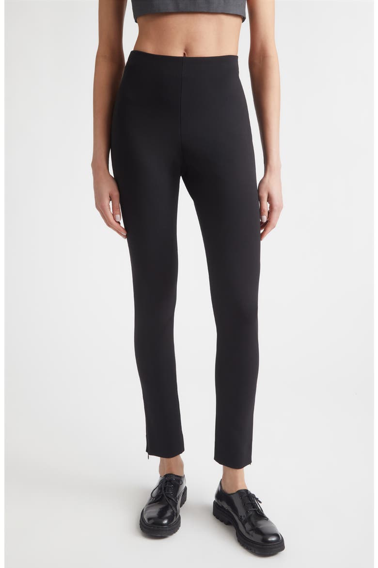 Invisible Zip Leggings, Main, color, BLACK