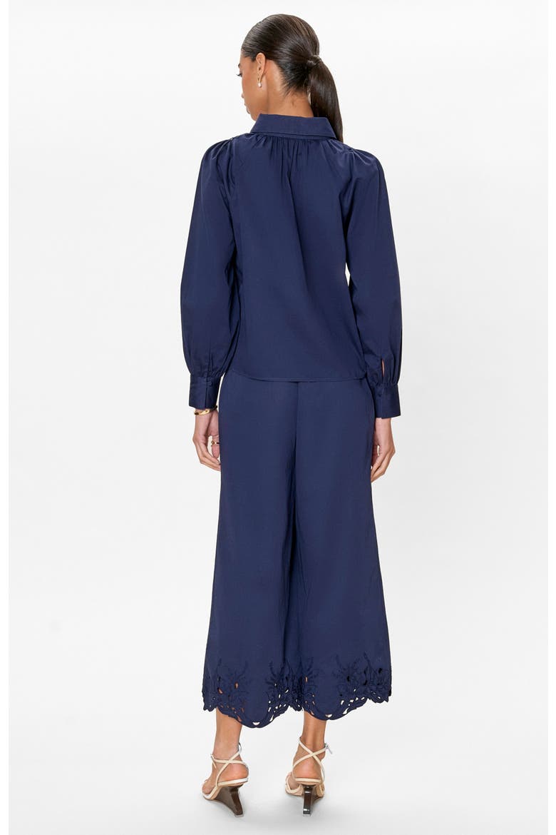 Rachelle Pop Over Blouse, Alternate, color, Maritime Blue