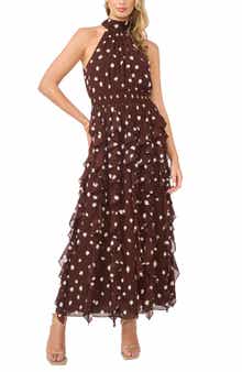 Flounce Cascading Maxi Dress