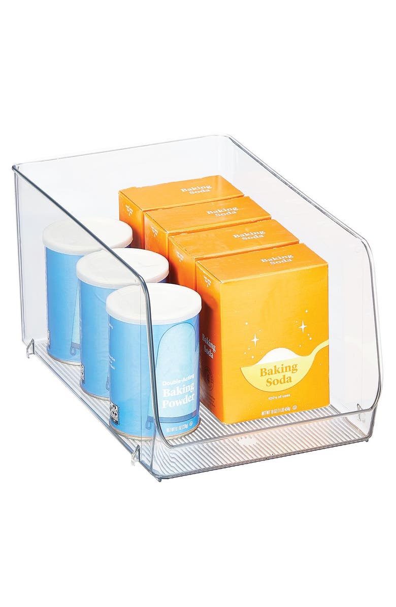 iDesign Clear Plastic Stackable Open Front Storage Bin, Main, color, Clear