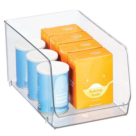Clear Plastic Stackable Open Front Storage Bin