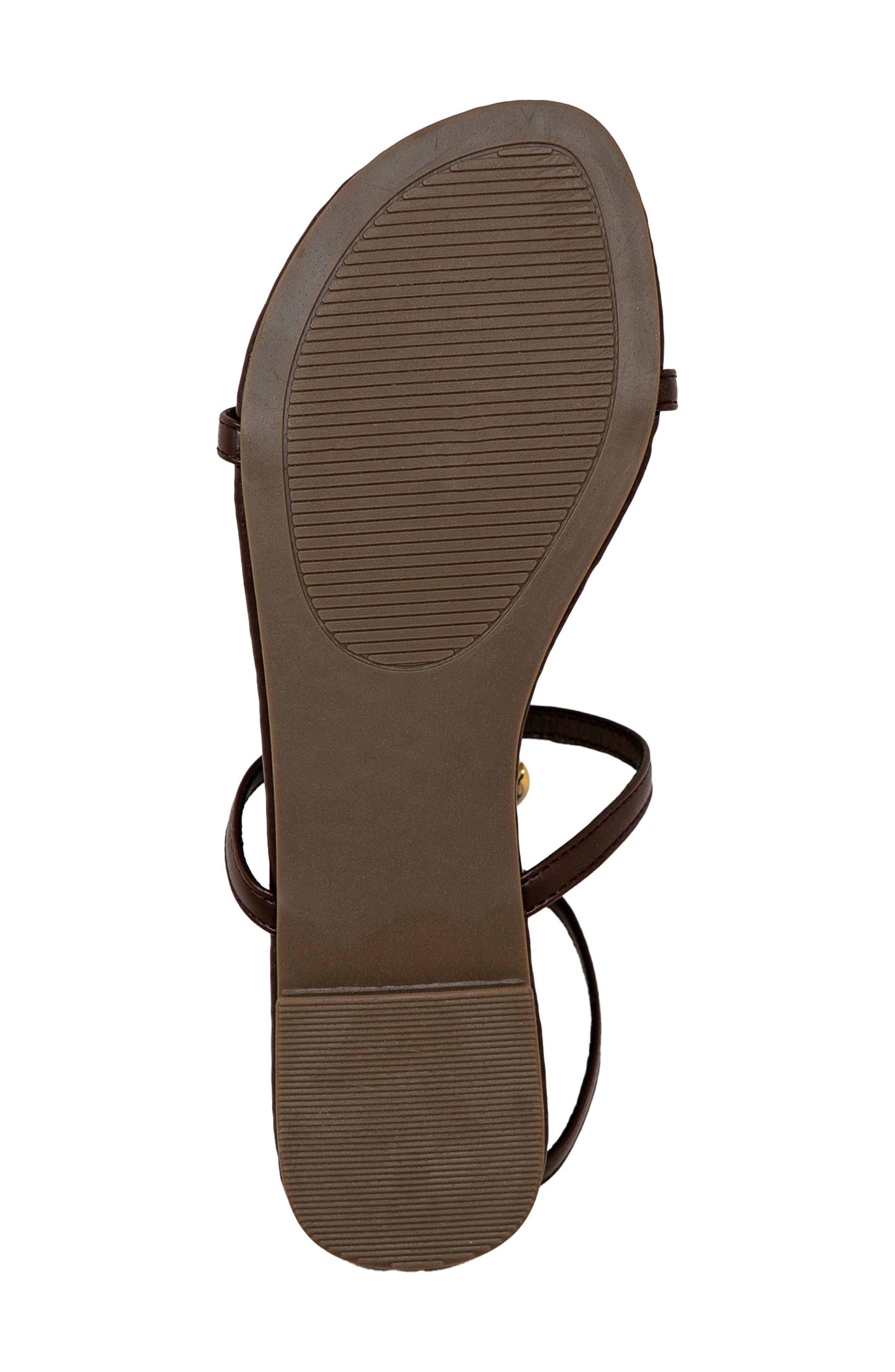 Ankle Strap Flat Sandal, Alternate, color, BROWN