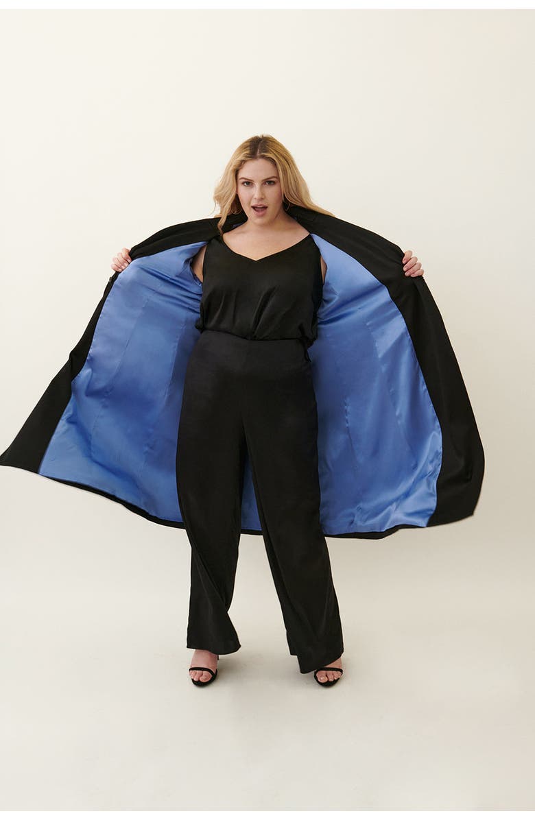 Gabriella Rossetti Caterina Stretch Satin Coat, Alternate, color,