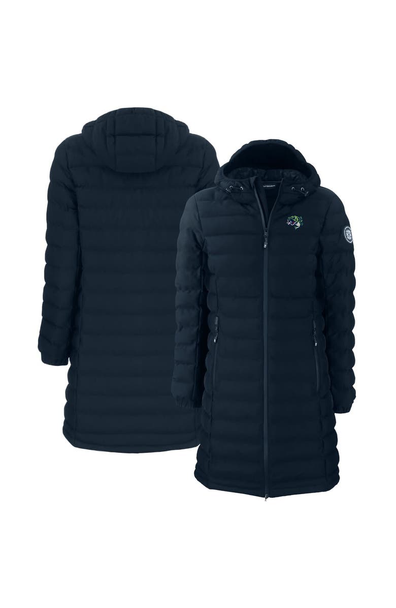 Cutter & Buck Women's Cutter & Buck  Navy Gwinnett Stripers Mission Ridge Repreve Eco Insulated Long Puffer Jacket, Main, color, 
