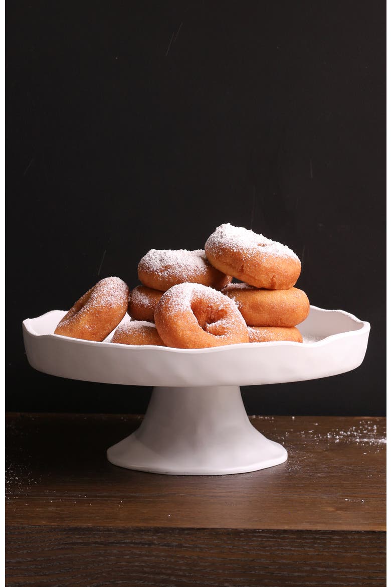 Vida Nube Round Pedestal Cake Plate, Alternate, color, White