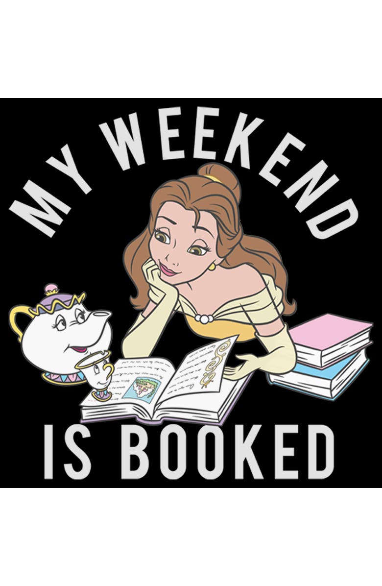 Beauty and the Beast Junior's Beauty and the Beast Belle My Weekend is Booked Sweatshirt, Alternate, color, Black