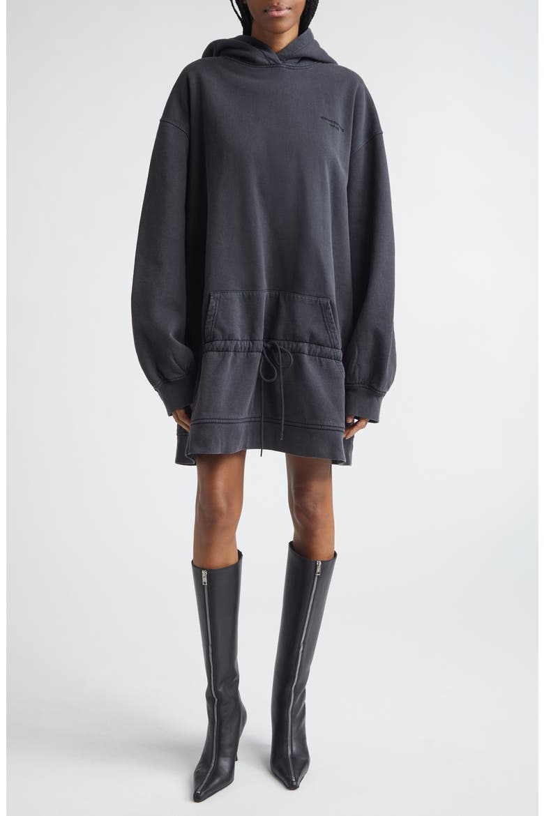 oversized hoodie dress women Miluxas Hoodie Dress for Women Sweatshirt Dress Oversized Casual Split Hem New Fall Winter Pullover Dresses with Pockets Gray, Women's, Size: Small