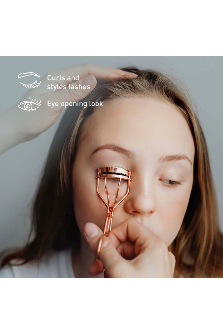 Eye Gel Patches & Salon Eyelash Curler, Alternate, color, Yellow