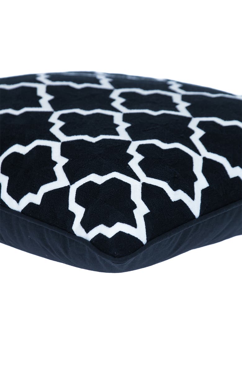PARKLAND COLLECTION Canita Embroidered Throw Pillow, Alternate, color, Black