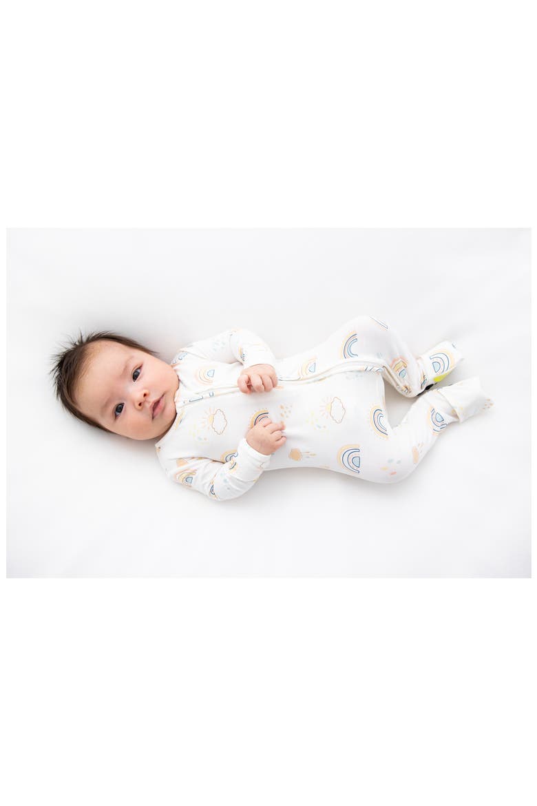 Baby Rainbows Convertible Footie, Alternate, color, RAINBOWS