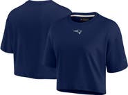 Fanatics Signature Women's Fanatics Signature Navy New England Patriots Elements Super Soft Boxy Cropped T-Shirt