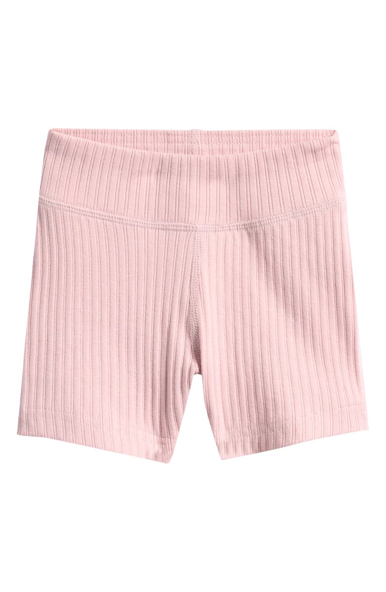 OTTER AVENUE Brooklyn Rib Bike Shorts, Main, color, Washed Rose