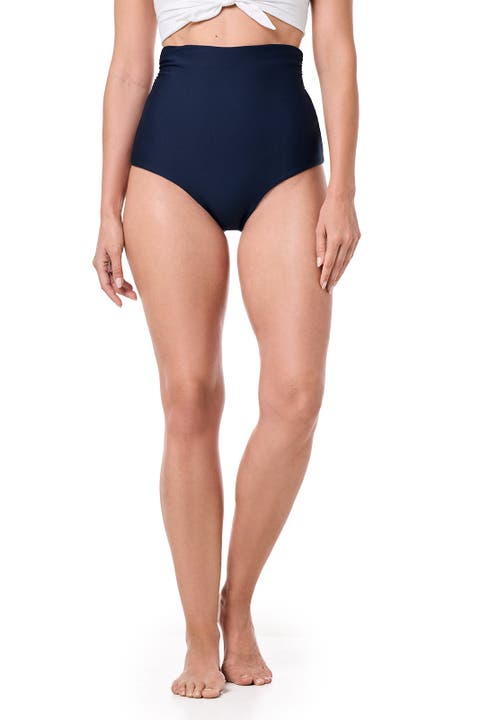 Women's Ultra High Rise Swim Bottoms - UPF 50+ Sun Protection - Golden Isles