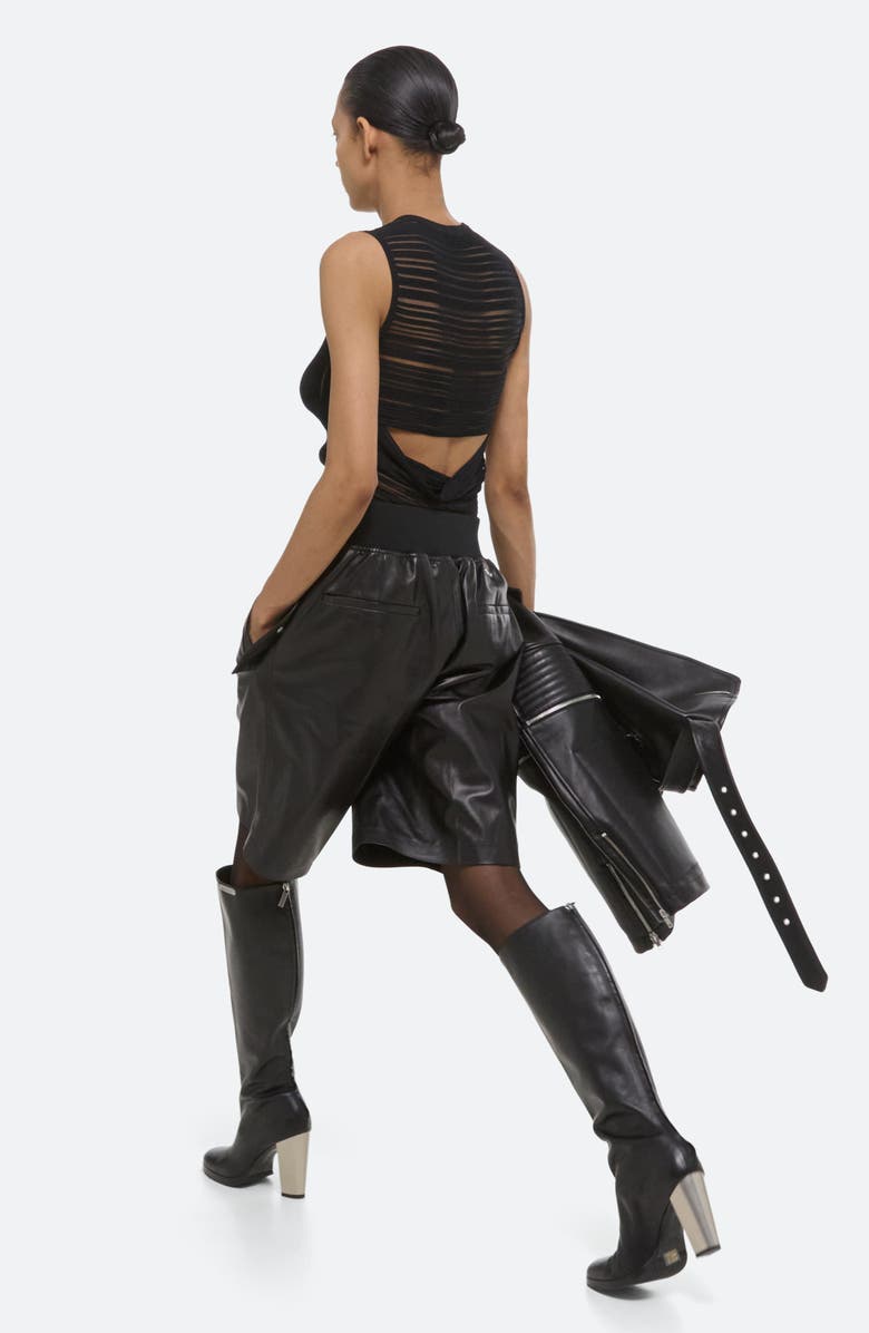 Helmut Lang Open Back Semisheer Sleeveless Sweater, Alternate, color, Black