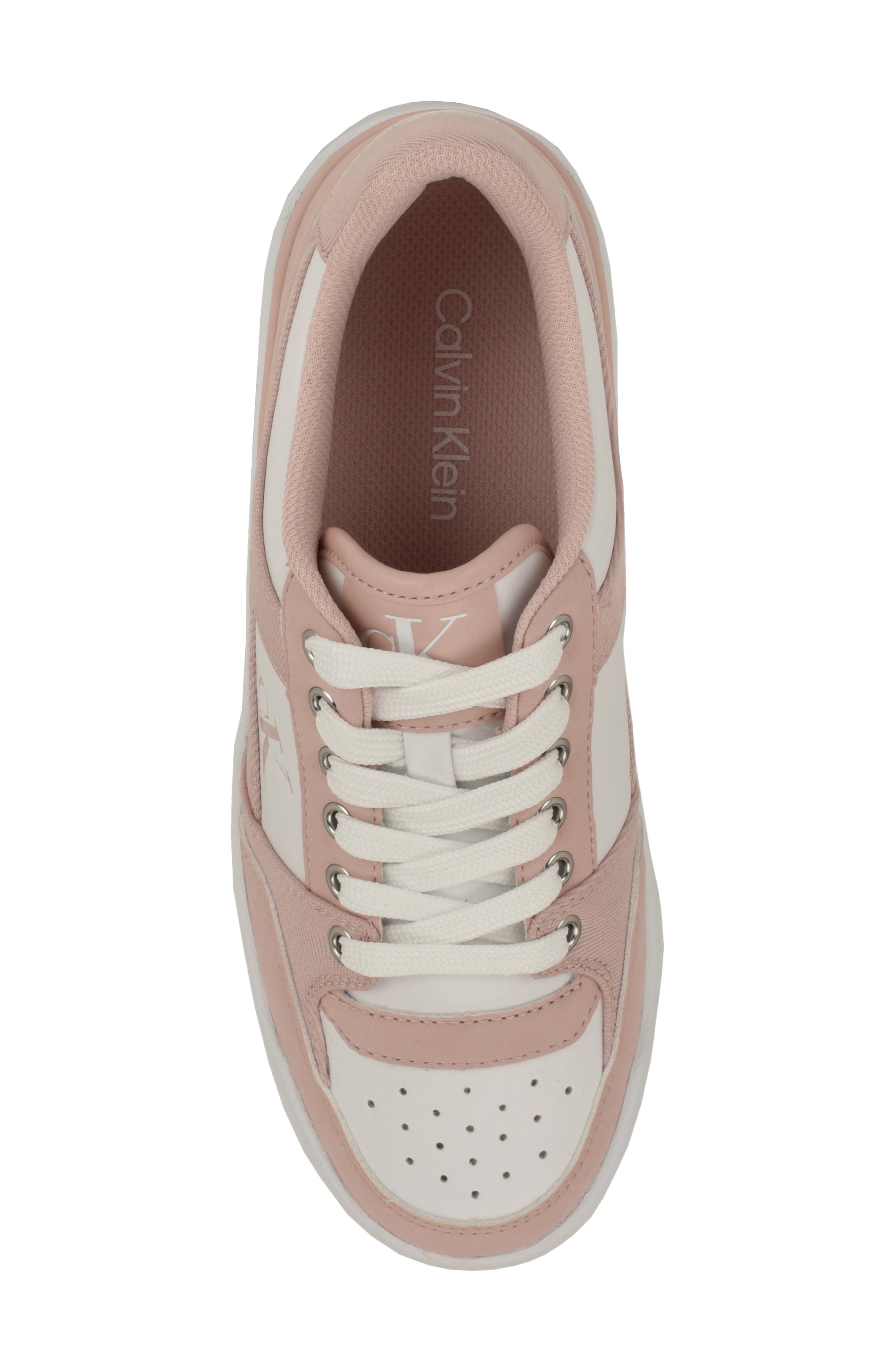 Calvin Klein Alondra Platform Sneaker, Alternate, color, Light Pink Denim/ White