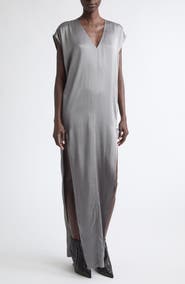 Rick Owens Arrowhead Satin Shift Gown