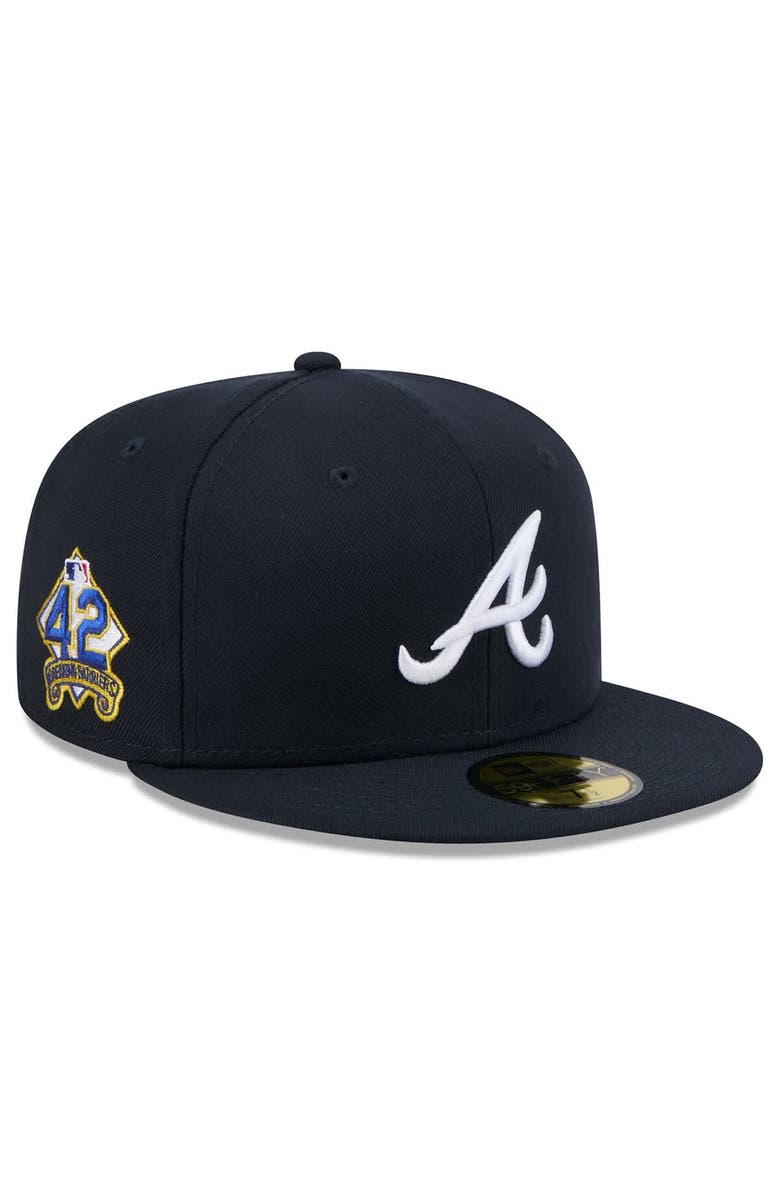 New Era Men's New Era  Navy Atlanta Braves 2025 Jackie Robinson Day 59FIFTY Fitted Hat, Main, color, 