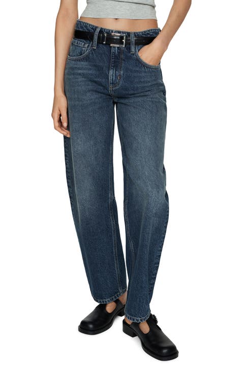 Veronica Beard Charlie Barrel Leg High outlet Rise Dark Wash Tapered Ankle Jeans