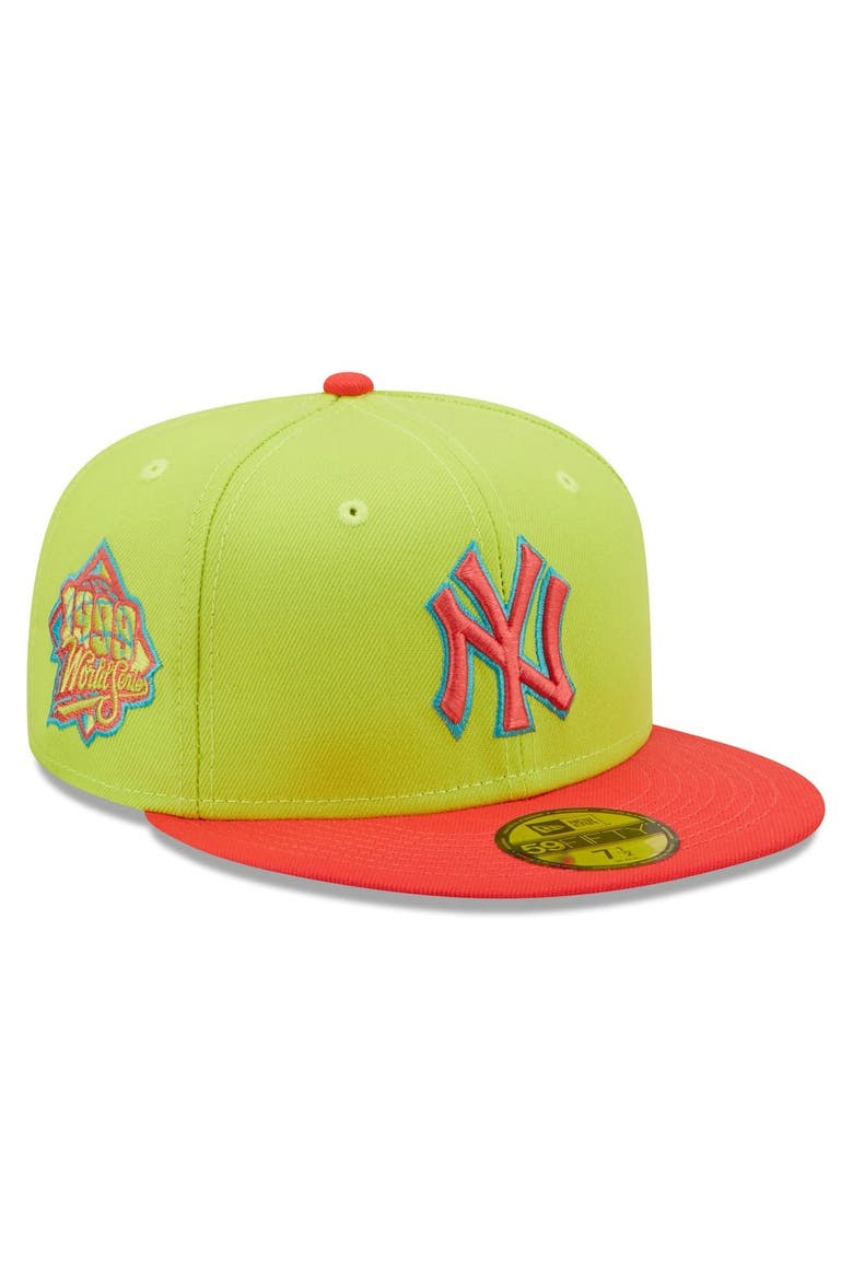 Men's New Era Green/Red New York Yankees Cyber Highlighter 59FIFTY Fitted Hat, Main, color, Green