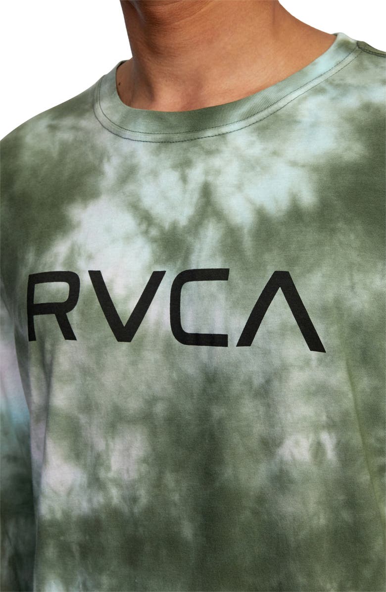 RVCA Big RVCA Tie Dye Long Sleeve Graphic Tee, Alternate, color, 