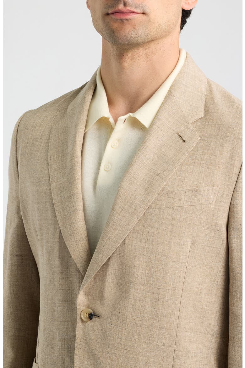 Wool, Silk & Linen Sport Coat, Alternate, color, LIGHT BEIGE