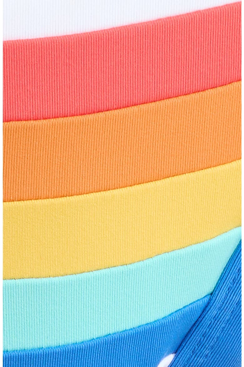 Surf Stripe Cheeky Bikini Bottoms, Alternate, color, WHITE