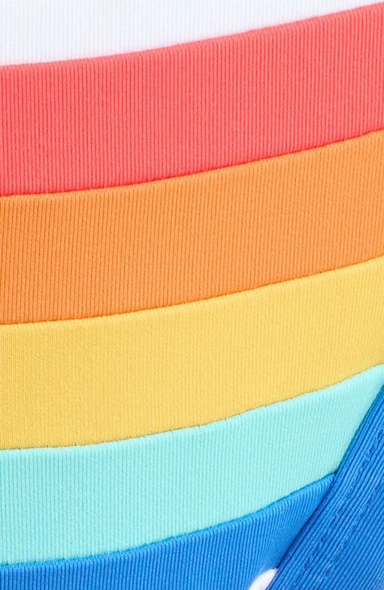 Rip Curl Surf Stripe Cheeky Bikini Bottoms, Alternate, color, White