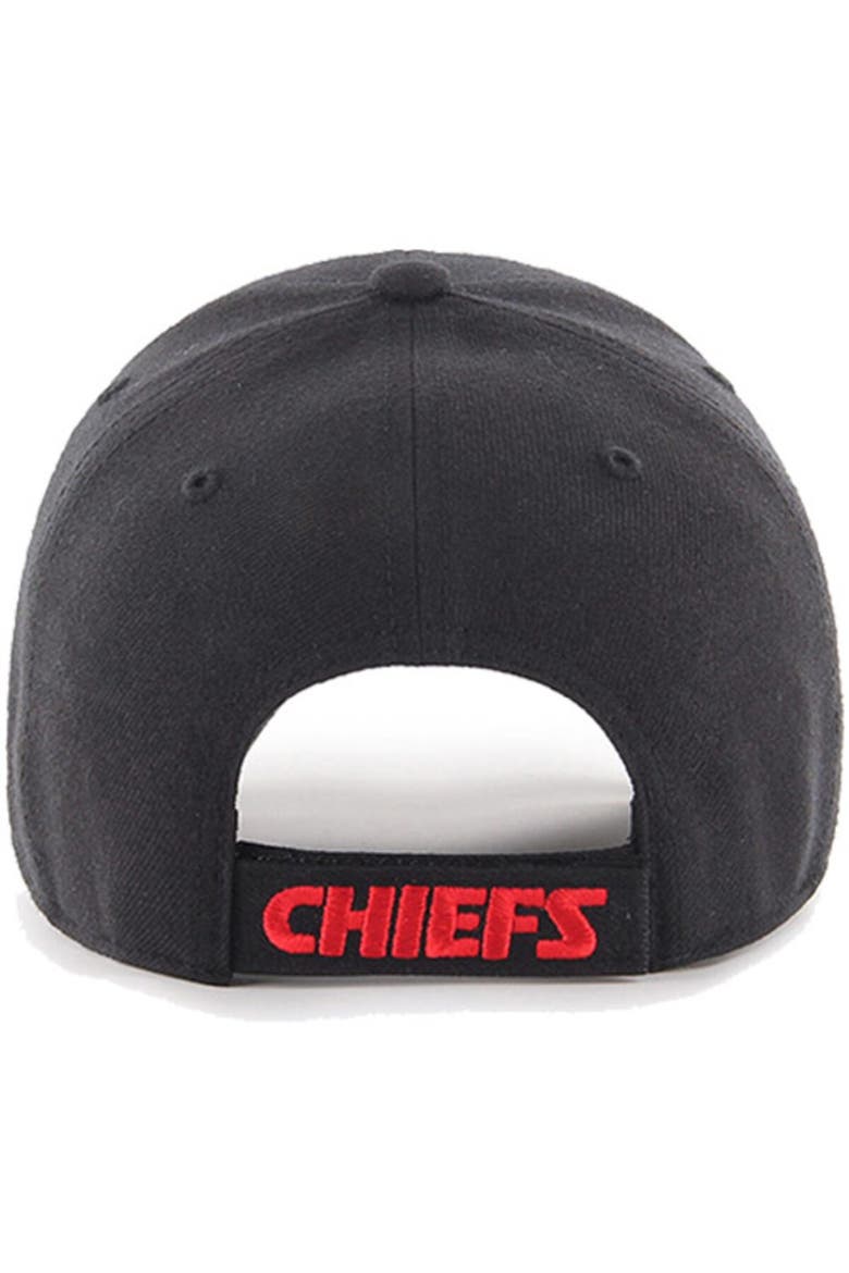 Men's '47 Black Kansas City Chiefs MVP Adjustable Hat, Alternate, color, Black