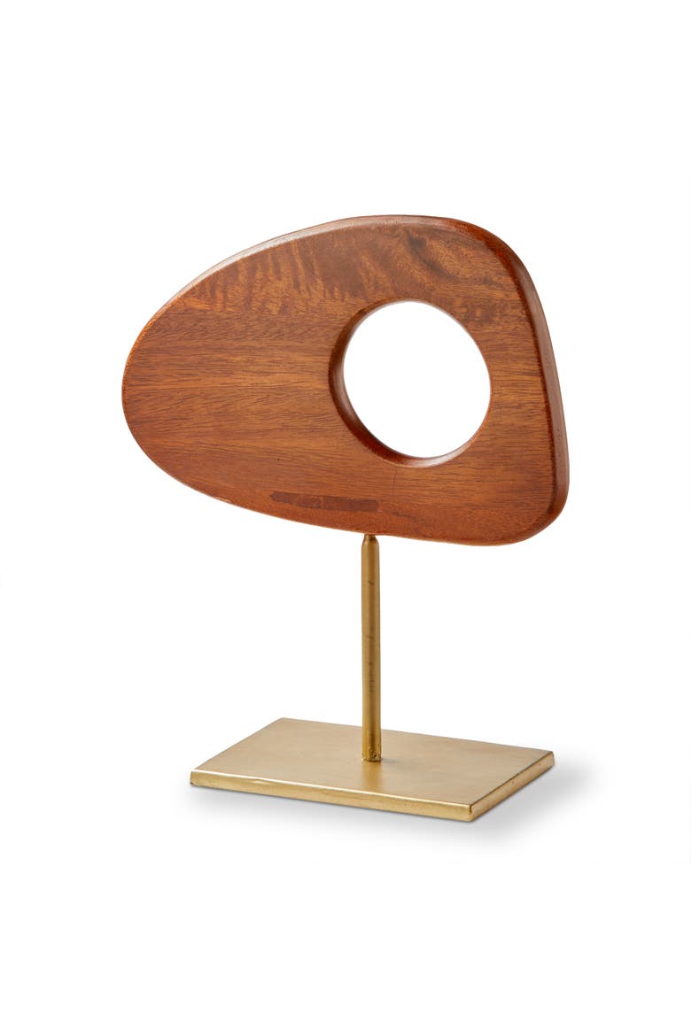 Sterling Sculpture Short Decor Brown Mango Wood Iron 9.5 x 4 x 10.75 in, Main, color, Brown