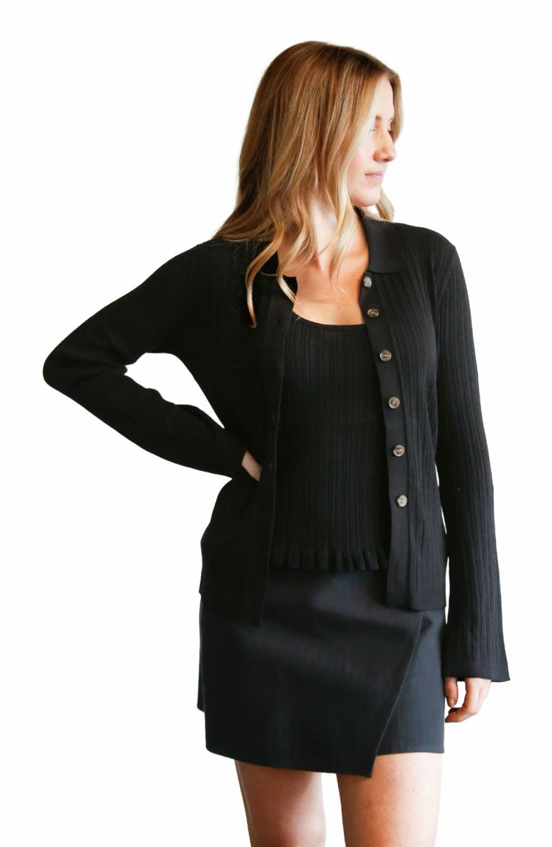 ABLE Serena Rib Cardigan, Main, color,