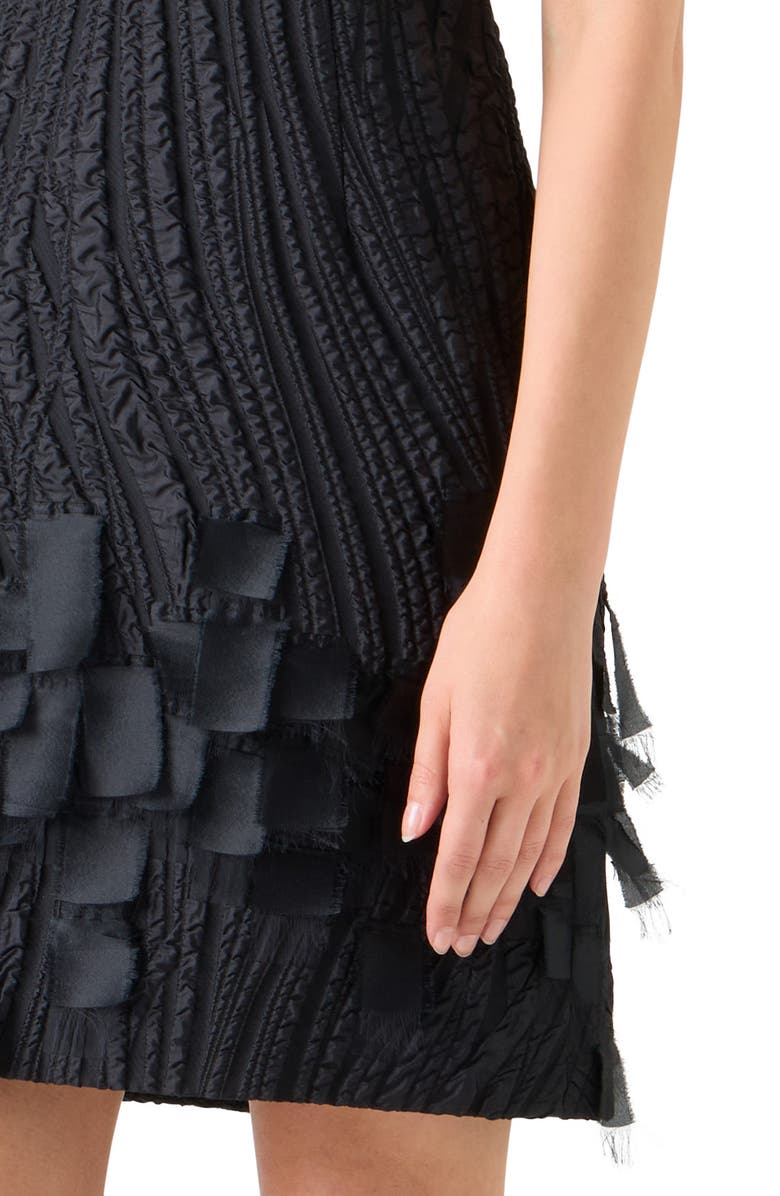 Akris Waves Jacquard Sheath Dress, Alternate, color, Black