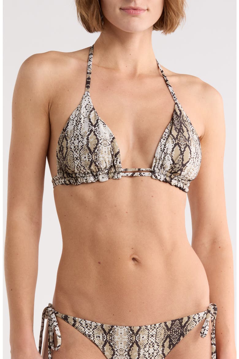 Reversible Triangle Bikini Top, Main, color, BLACK