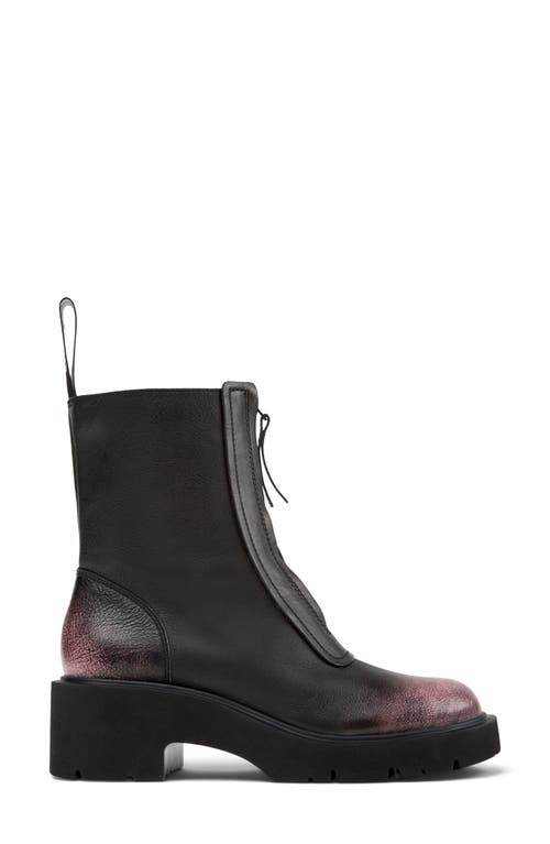 Camper 54mm Milah Zip-front Platform Ankle Boots In Black