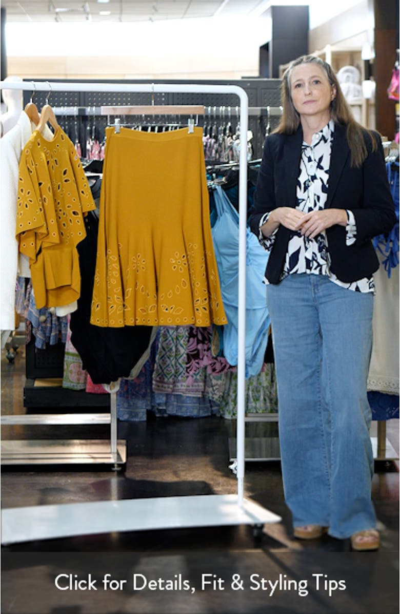 Fiorella Eyelet Detail Knit Skirt, sales video thumbnail