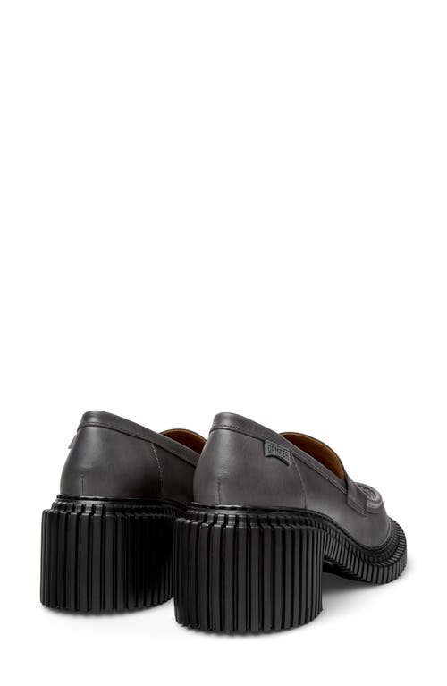 Camper Pix London Penny Leather Loafers In Animal Print