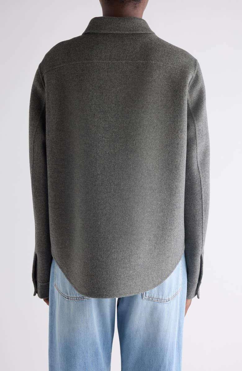 Acne Studios Wool & Cashmere Felt Shirt Jacket, Alternate, color, Vintage Grey Melange