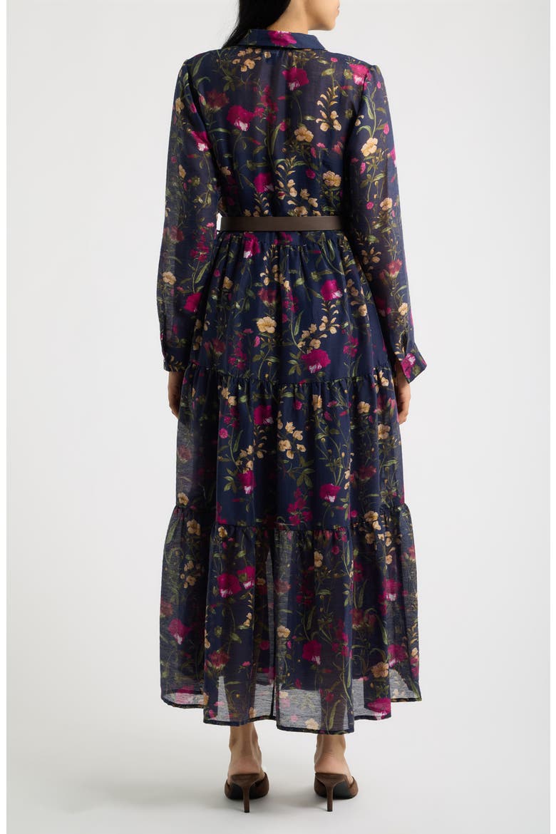 Belted Long Sleeve Shirtdress, Alternate, color, CLASSIC NAVY 407
