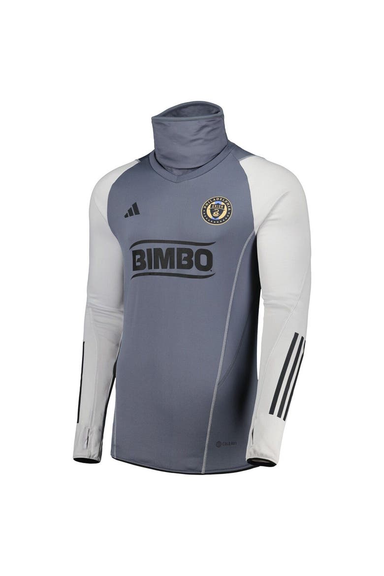 Men's adidas Gray Philadelphia Union Warm Raglan COLD.RDY Top, Alternate, color, Gray