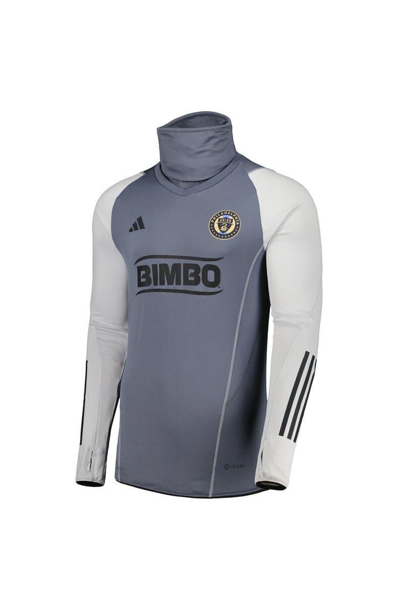 adidas Men's adidas Gray Philadelphia Union Warm Raglan COLD.RDY Top, Alternate, color, Gray