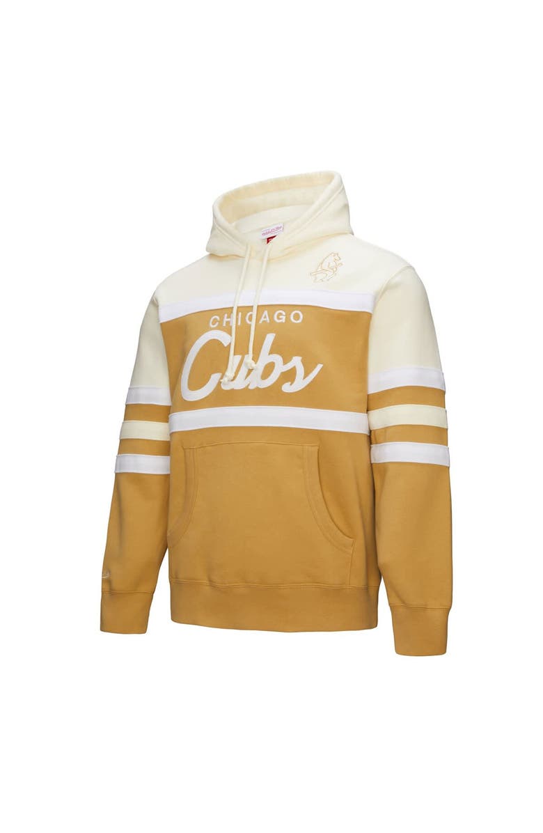 Mitchell & Ness Men's Mitchell & Ness Tan/Cream Chicago Cubs Head Coach Pullover Hoodie, Alternate, color, Tan