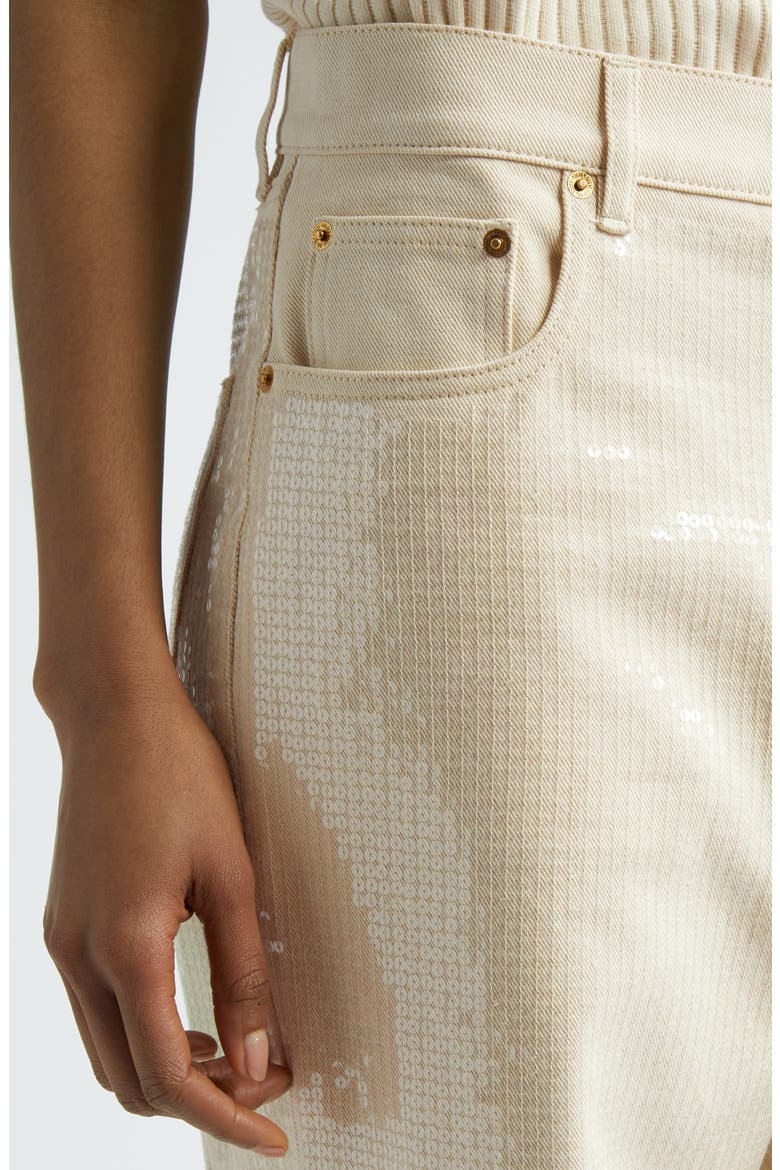 Kim Sequin Five-Pocket Pants, Alternate, color, ECRU