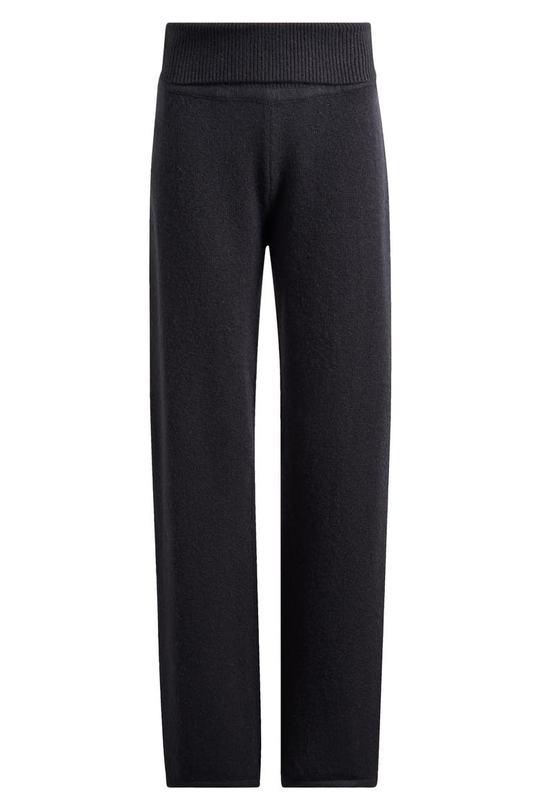 Foldover Knit Pants, Alternate, color, ONYX