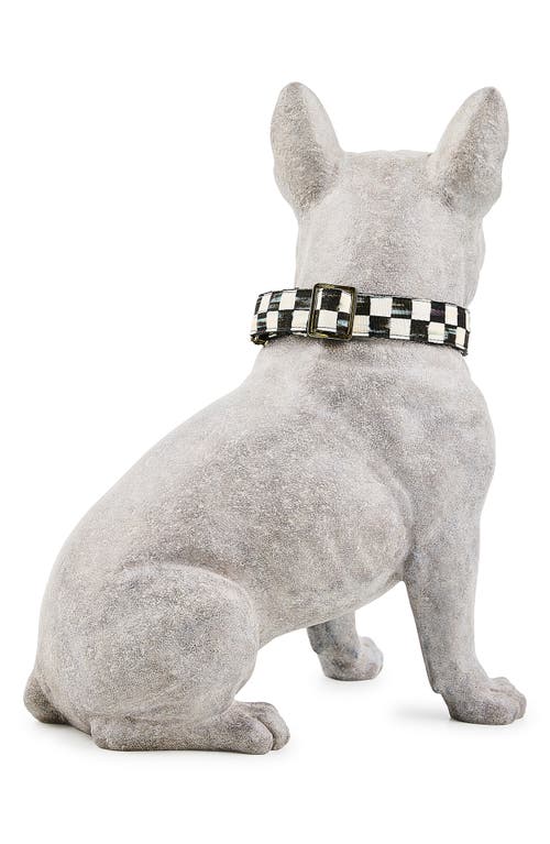 Mackenzie-childs Mackenzie Childs Courtly Check French Bulldog Figurine In Gray