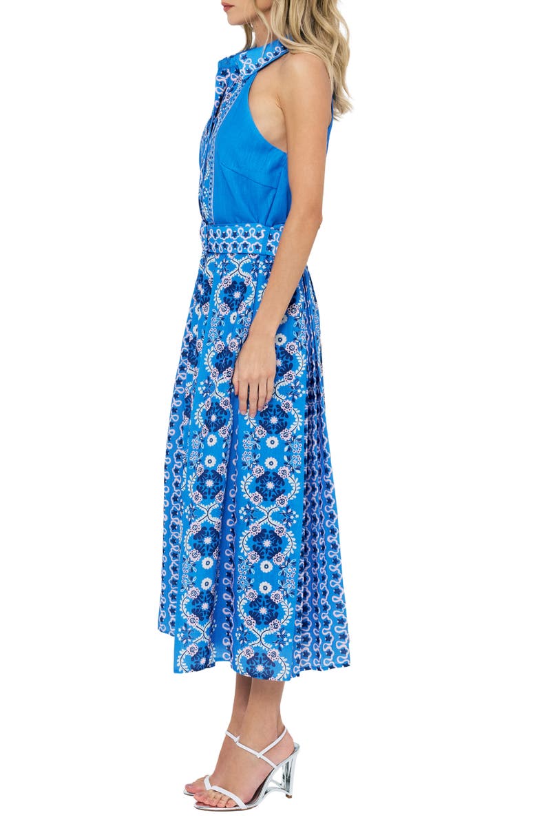 CIEBON Leena Belted Shirtdress, Alternate, color, Blue Multi