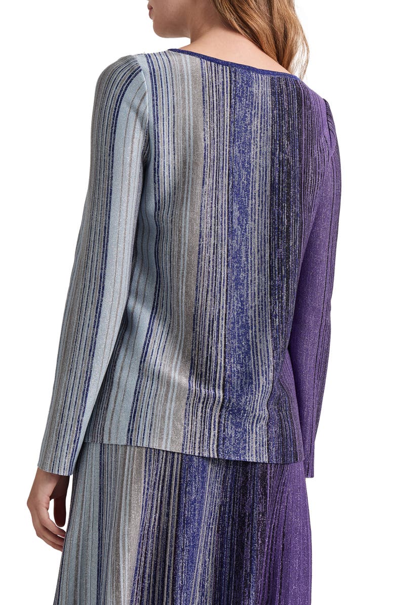 Misook Shimmer Metallic Knit Top, Alternate, color, 