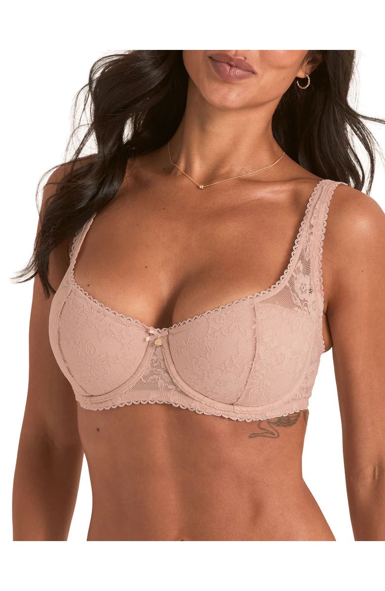 Adore Me Alexiane Push Up Balconette Bra, Main, color, Medium Pink