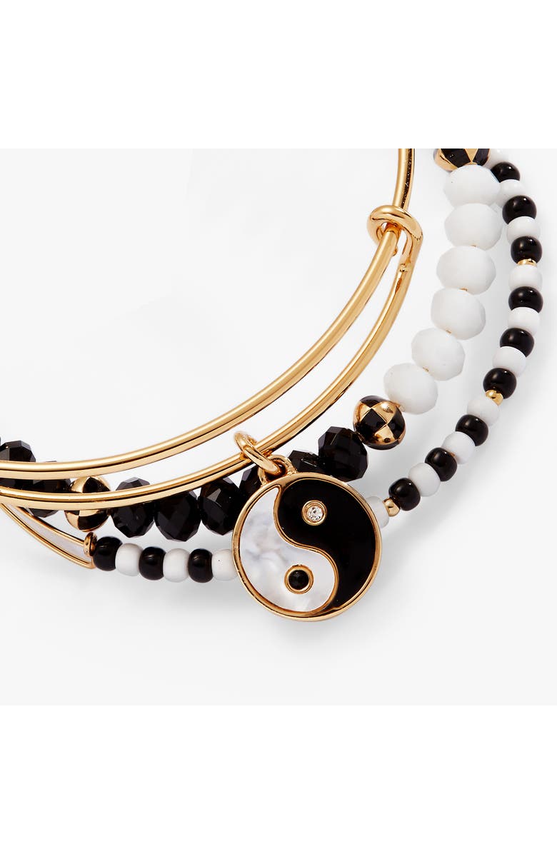 Alex and Ani Yin Yang Bangle Bracelet Set Of 3, Alternate, color, Gold