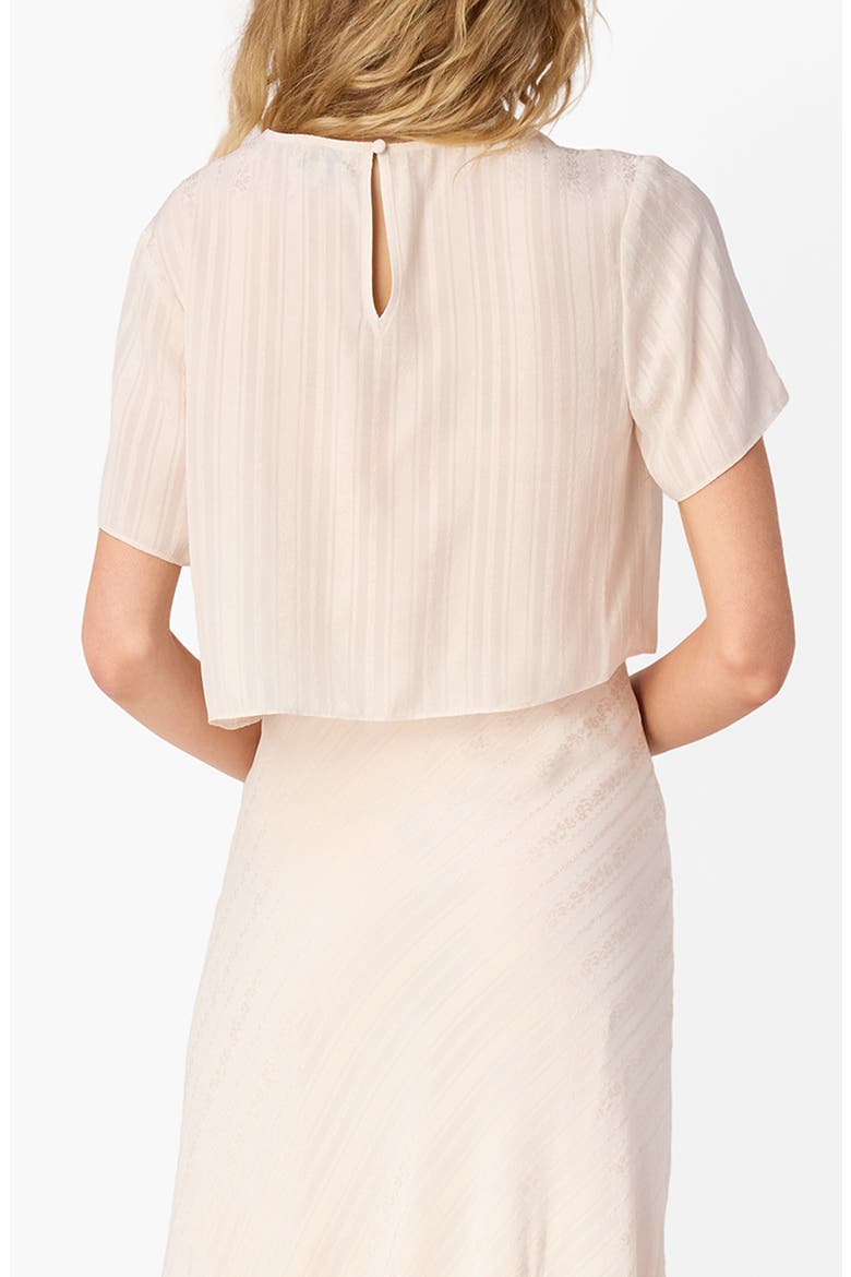 Josey Jacquard Stripe Semisheer Top, Alternate, color, OAT