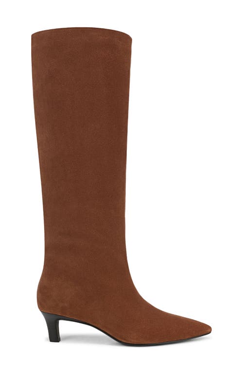 Nordstrom Dauphine Kitten Heel Knee High Boot In Brown