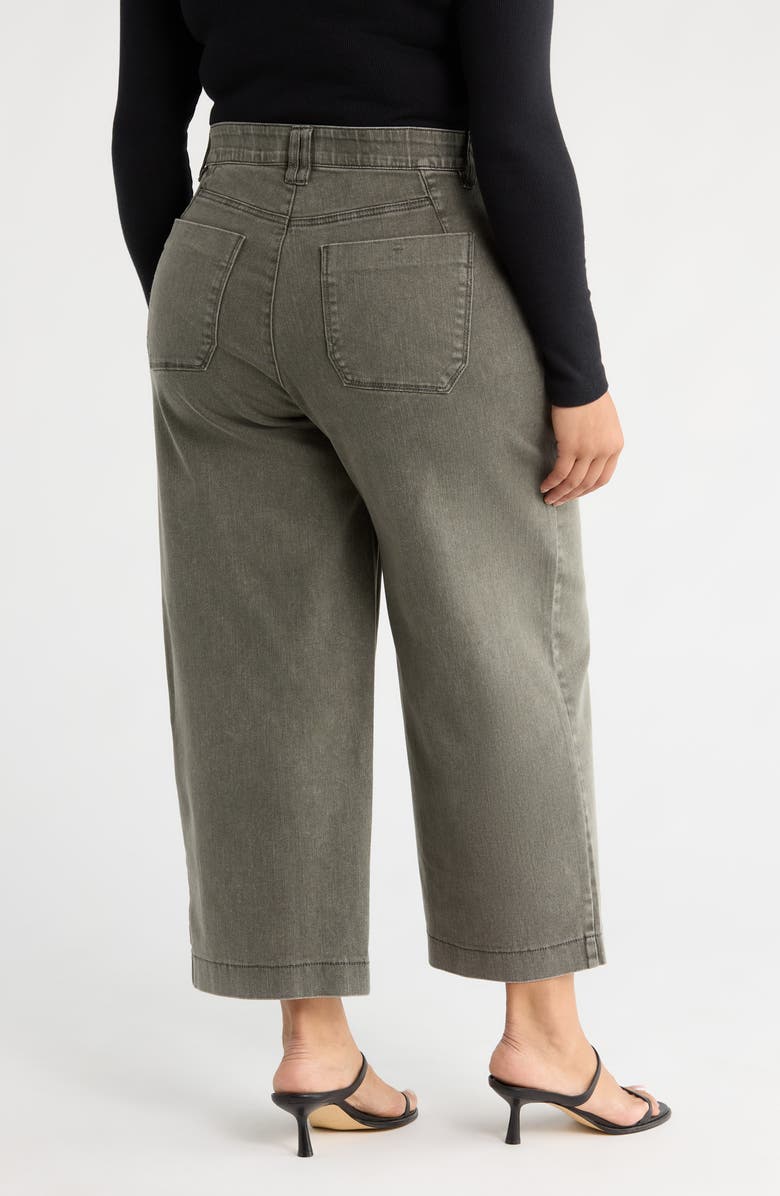 Wit & Wisdom Wyatt Skyrise High Waist Ankle Wide Leg Jeans, Alternate, color, Washed Thyme